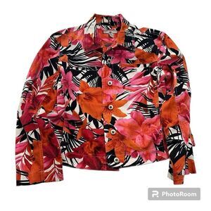Caribbean woman’s floral jacket Preloved
